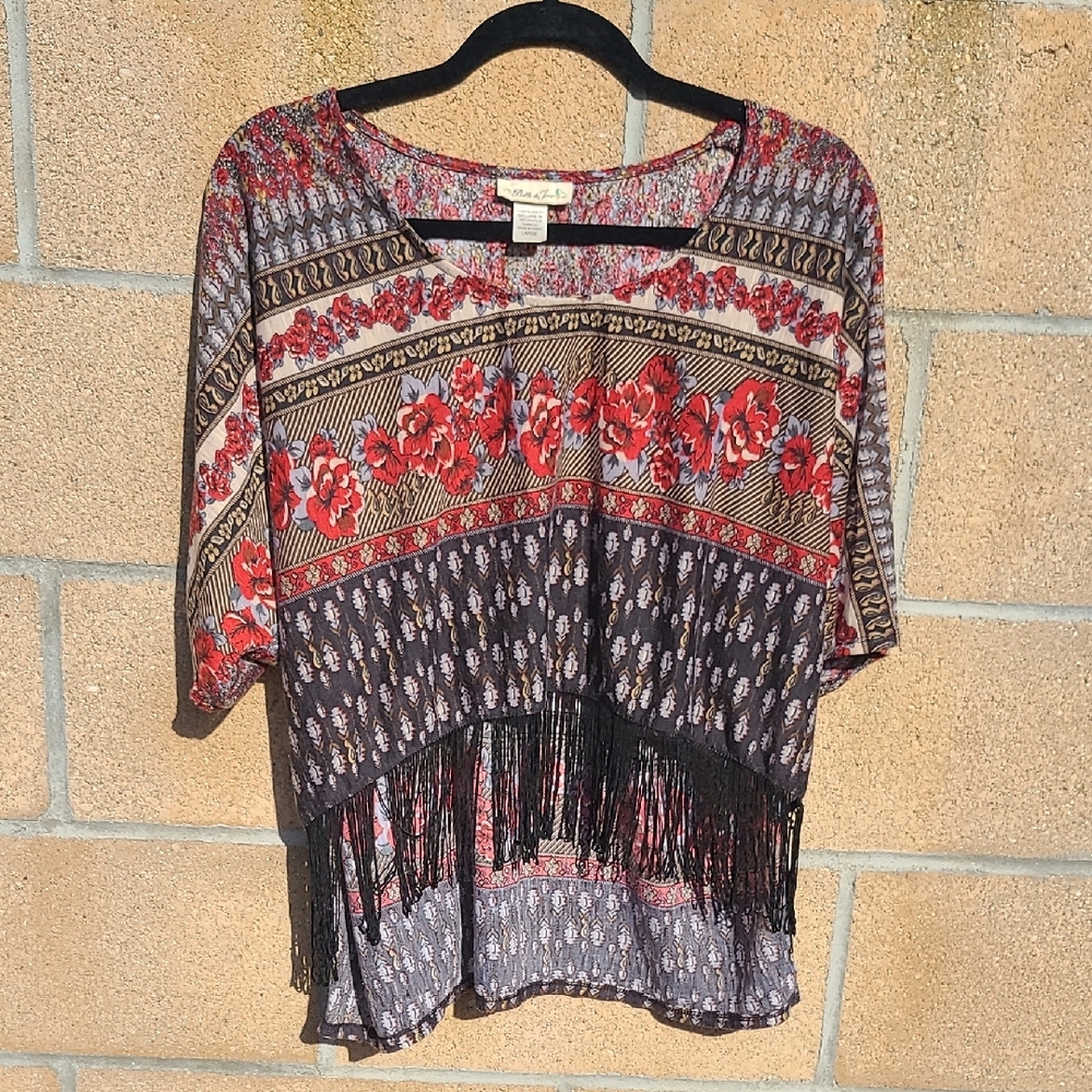 Bohemian Floral Fringe Top